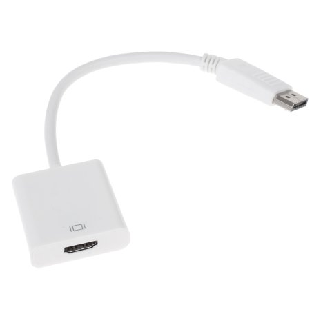Переходник DisplayPort ->; HDMI Cablexpert A-DPM-HDMIF-002-W 20M/19F, белый, пакет (078733)