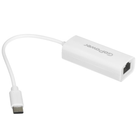 Адаптер GoPower Type-C (m)-RJ-45 (f) 100 мб/с белый (1/100)