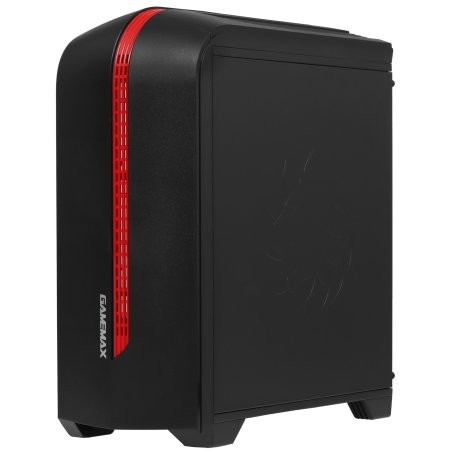 Компьютерный корпус GameMax Centauri Black Red без БП (ATX,Черн.-кр,USB 3.0, Зак.стекло, 1*120мм. RGb, пыл.фильтр)