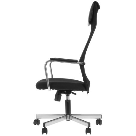 Кресло компьютерное Бюрократ KB-5M TW-01 3C11 черный, сетка/ткань, с подголов. крестовина металл хром