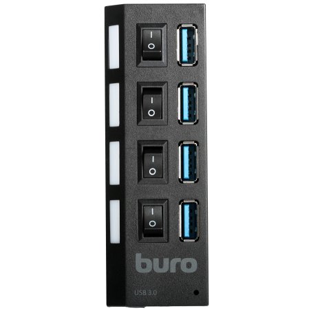 Разветвитель USB 3.0 Buro BU-HUB4-U3.0-S 4порт. черный