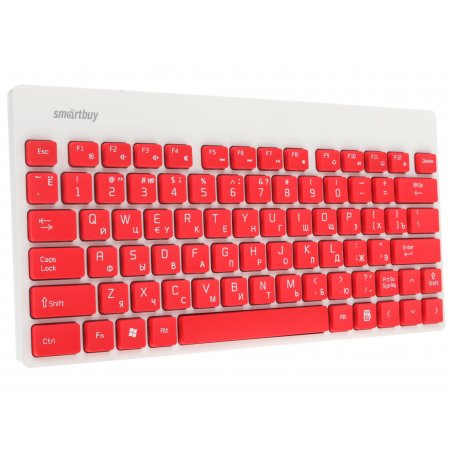 Комплект клавиатура+мышь Smartbuy 220349AG беспроводной, USB, 1600 DPI, белый/красный
