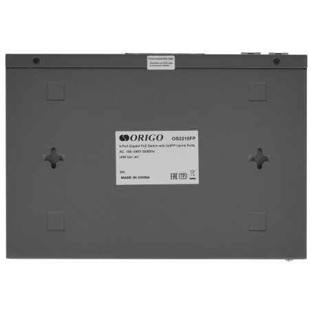 Коммутатор неуправляемый PoE ORIGO Unmanaged Switch 8x1000Base-T PoE, 2x1000Base-X SFP, PoE Budget 120W, 19" w/brackets