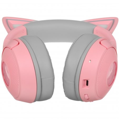 Беспроводные наушники Razer Kraken Kitty V2 BT Quartz Edition розовый, охватывающие, Bluetooth, RGB-подсветка (ушки), до 40 ч
