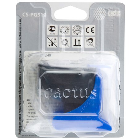 Картридж струйный Cactus CS-PG510 черный (15 мл) для Canon Pixma MP240/MP250/MP260/MP270/MP480/MP490/MP492/MX320/MX330