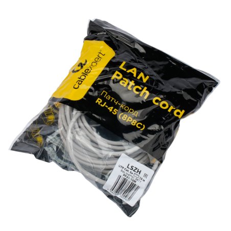 Патч-корд LSZH UTP Cablexpert PP31-10M кат.5e, 10м, литой, многожильный, серый