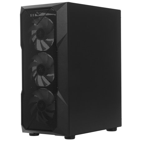 Компьютерный корпус XASTRA A304 4FRGb Black ATX/Mesh/half-size TG/4x120мм FRGb FC fans/ A304-4FC12F