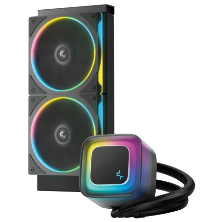 Система водяного охлаждения Deepcool LE240 PRO ARGb Soc-AM5/AM4/1200/1700/1851 черный 4-pin 28.2-33dB Al 280W 1347gr Ret (R-LE240PRO-BKAMMC-G-1)