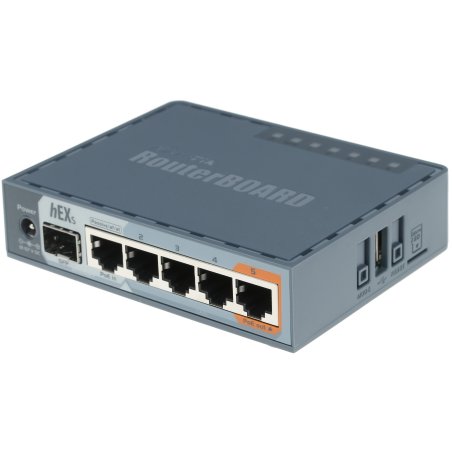 PoE-маршрутизатор MikroTikRB760iGS2 ядра (880 МГц), 5х 1G RJ45, SFP, USB, MicroSD, раздача PoE (HEX S)