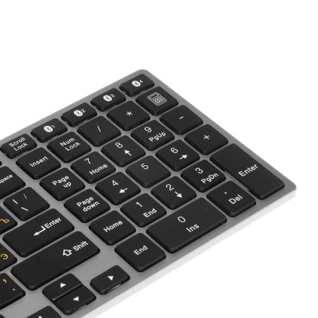 Клавиатура беспроводная Gembird KBW-1, USB, серебристый