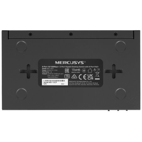 Настольный коммутатор Mercusys MS110CP с 8 портами PoE+ 10/100 Мбит/c и 2 гигабитными портами