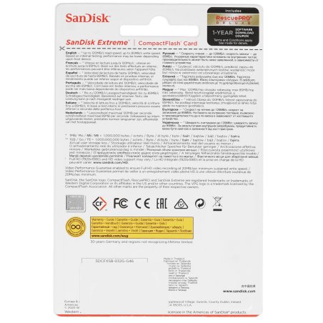 Флеш карта CF 32GB SanDisk Extreme 120MB/s