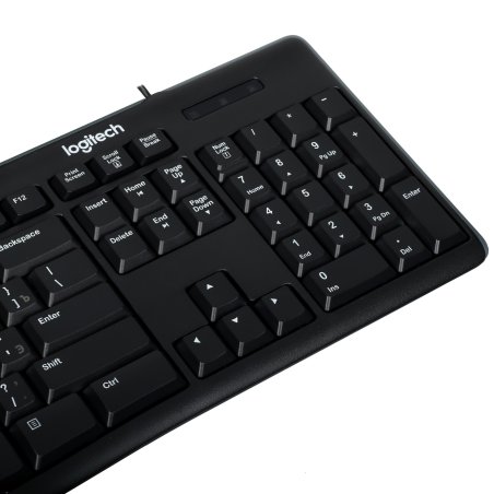 Клавиатура проводная Logitech K120 EER, USB, черный