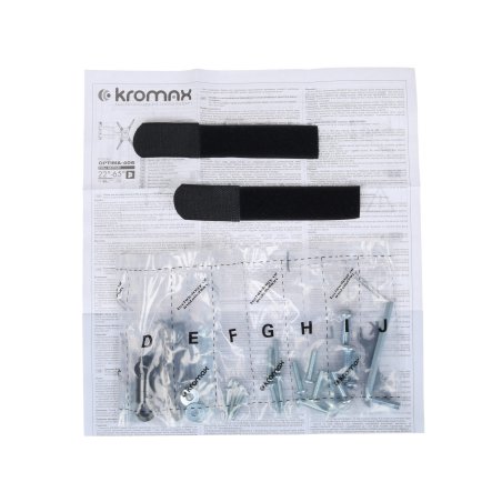 Кронштейн для телевизоров Kromax OPTIMA-406 grey22"-65", max 40 кг, настенный, наклон +5°-15°, поворот 180°, от стены 60-506 мм, VESA 400x400