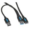 Кабель Vention USB 3.0 AM/micro B, USB 2.0 AM - 0.5м Кабель Vention USB 3.0 AM/micro B, USB 2.0 AM - 0.5м