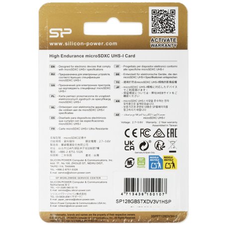 Флеш карта Silicon Power Elite microSDXC 128Gb SP128GbSTXDV3V1HSP + adapter