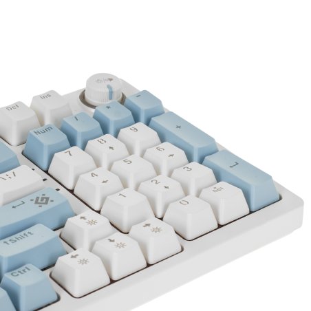 Клавиатура проводная Defender Hawk GK-418, USB, белый/голубой