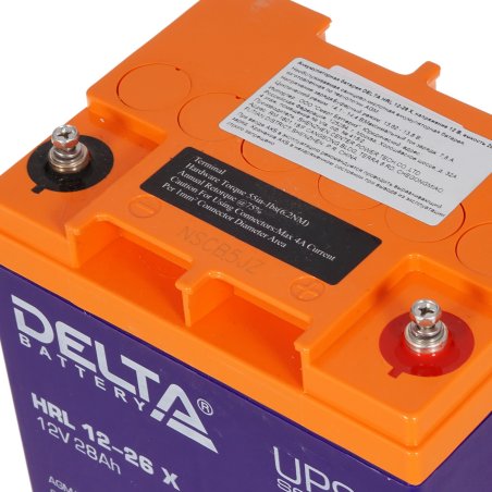 Аккумуляторная батарея Delta HRL 12-26 X напряжение 12В, емкость 28А·ч (165х125х175мм)