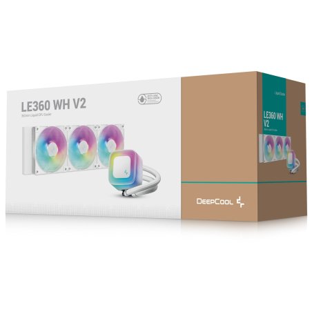 Система водяного охлаждения Deepcool LE360 WH V2 ARGb белый 120мм алюминий+медь 2100rpm 31.6db 4-pin 300W