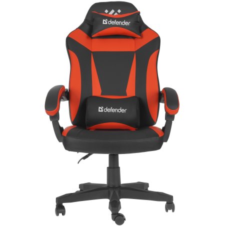 Кресло игровое Defender Master черный/Красный, полиуретан, 50 мм