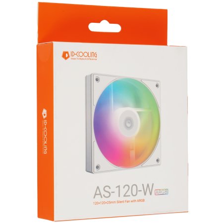 Вентилятор для корпуса ID-COOLING AS-120-ARGb-W TRIO (3 pcs, 120мм, 2000rpm, 58.0 CFM, 27.2 дБ, PWM 4-pin, ARGb, белый) (AS-120-ARGb-W TRIO)