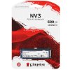 Накопитель SSD Kingston NV3, 500Gb, M.2 2280, PCIe 4.0 x4, NVMe, R/W 5000/3000