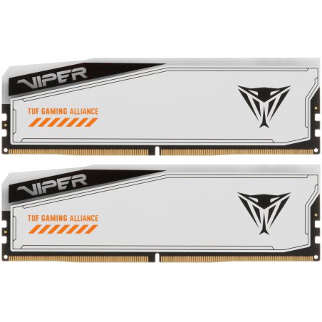 Оперативная память Patriot Viper Elite 5 TUF Gaming, DDR5, 32Gb (2x16 GB), 6000 MHz, CL36, DIMM, радиатор, RGB, белый