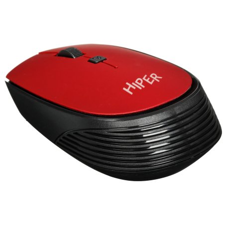 Мышь беспроводная HIPER HOMW-082 красный, 1600 dpi, радиоканал, USB, кнопки - 4