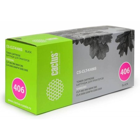 Картридж лазерный Cactus CS-CLT-M406S magenta пурпурный (1000 стр.) для принтеров Samsung CLP-360/365/CLX-3300/3305