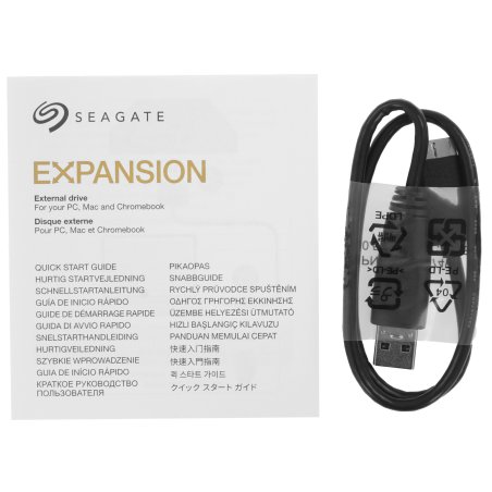 Внешний HDD 2.5" Seagate Expansion, 1TB, USB 3.2 Gen 1 Type-A, 5400 rpm, черный
