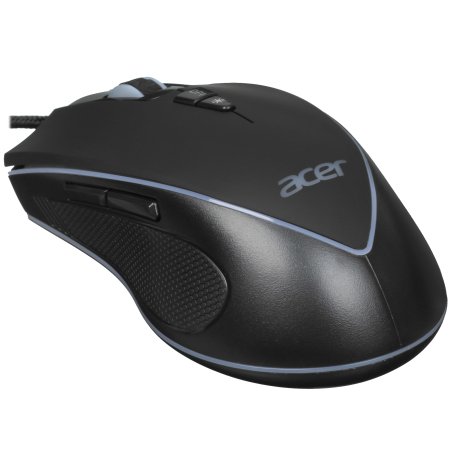 Мышь проводная Acer OMW131 черный, 6400 dpi, USB, кнопки - 7