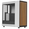 Компьютерный корпус без блока питания Case Fractal Design North TG Clear Tint, Midi-Tower, 2x140мм, 2xUSB-A 3.2 + 1xUSB 3.2 Type-C ATX, mATX, mITX Wood panel, Chalk белый