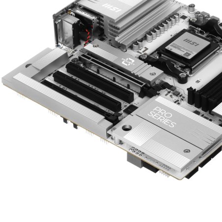 Материнская плата MSI PRO B850M-A WIFI, AM5, AMD B850, 4xDDR5, 4xSATA, 2xM.2, 1xPCIe 5.0 x16, 1xPCIe 4.0 x4, 1xPCIe 3.0 x1, 1xHDMI (v2.1), 1xDP (v1.4), 1x5Gb LAN, Wi-Fi 7, Bluetooth 5.4, 2xUSB-C 10Gbps, 3xUSB-A 10Gbps, 3xUSB-A 5Gbps, 2x3.5 мм, 7.1, mATX