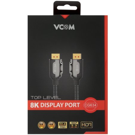 Кабель соединительный VCOM CG634-2M DISPLAY PORT v1.4, 8K@60Hz, 2 м