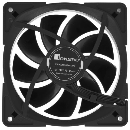 Вентилятор для корпуса JONSBO FR-606BR Reverse (120x120x25мм, 4-pin PWM, ARGb, 35.99CFM, 26.5dBA, 1500RPM, черный)