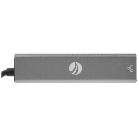 Переходник VCOM USB 3.0 -->RJ-45 1000Mbps+3 USB3.0, Aluminum Shell, 0.2м <DH312A>