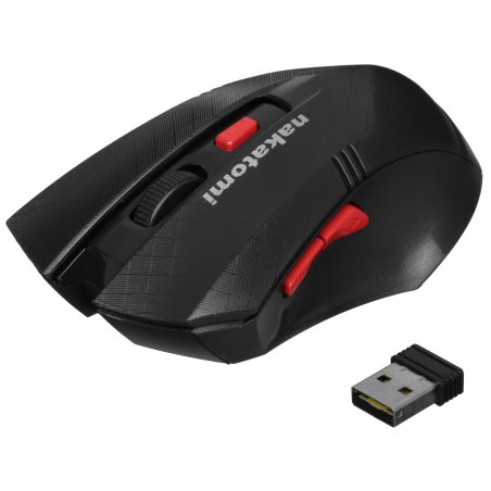 Мышь беспроводная Nakatomi MRON-04U черный, 1600 dpi, радиоканал, USB, кнопки - 6
