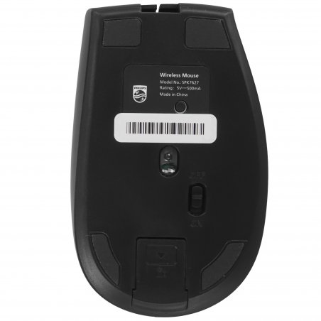 Мышь беспроводная Philips SPK7627 черный, 1600 dpi, радиоканал, Bluetooth, USB, кнопки - 5
