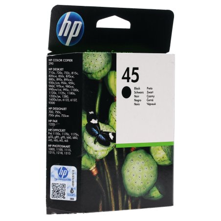 Картридж струйный HP №45 51645AE черный для HP DJ 7xxC/815C/880C/895C/9xxC/112xC/1220/6122/6127 (930стр.)