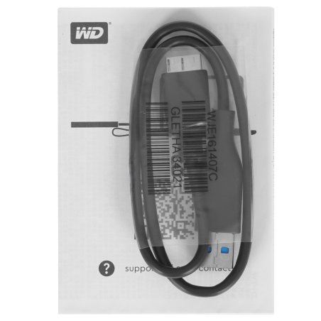 Внешний HDD 2.5" Western Digital My Passport, 1TB, USB 3.2 Gen 1 Type-A, 5400 rpm, черный