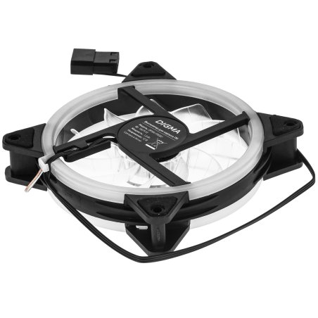 Вентилятор для корпуса Digma DFAN-FRGb3 черный, 120 мм, 1200 об/мин, 23 дБ, 4 pin