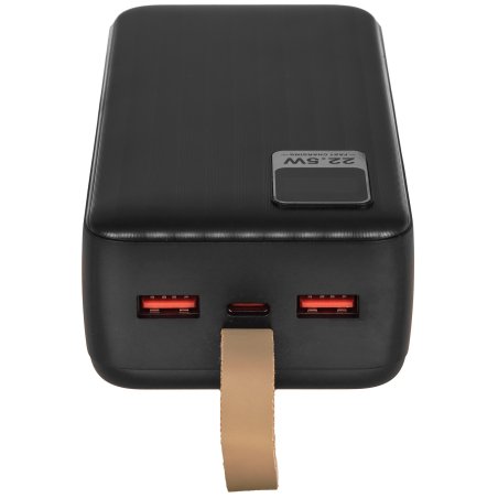 Портативный аккумулятор Perfeo Powerbank WATERFALL 30000 mAh/LED дисплей/PD + QC 3.0/Type-C/2 USB/Выход: 5A, max 22.5W/черный (PF_D0174)
