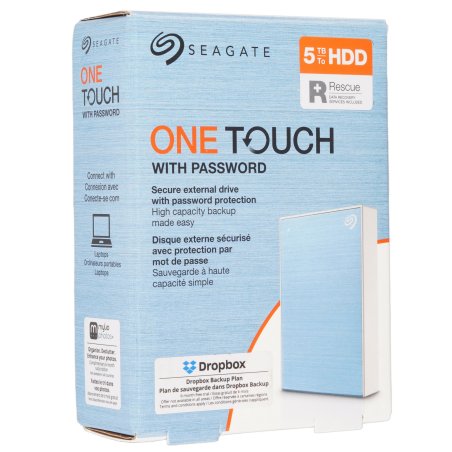 Жесткий диск внешний Seagate 2.5"; 5TB One Touch Blue STKZ5000402 USB 3.2 Gen1 Type-A