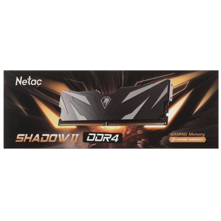 Оперативная память NETAC, DDR4, 16Gb (1x16Gb), 3200MHz, CL16, DIMM, с радиатором, черный