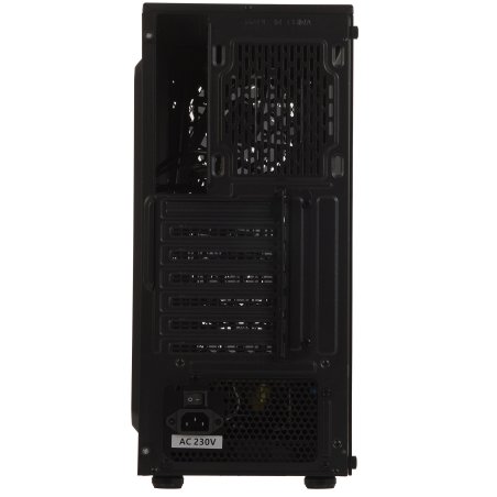 Компьютерный корпус Miditower ExeGate EVO-8243-NPX500 (ATX, БП 500NPX с вент 12 см, 2*USB+1*USB 3.0, черный, 3 вент. с RGb подсветкой, боковая панель - закаленное стекло)