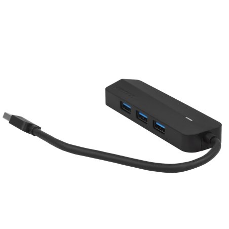 Сетевой адаптер Vention USB 3.0 M/Gigabit Ethernet RJ45 F+OTG хаб 3xUSB черный - 0.15м.