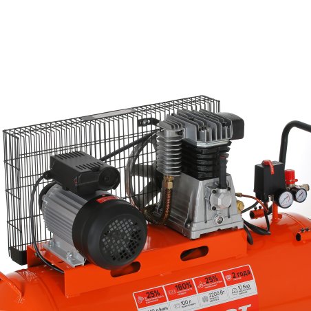 Компрессор поршневой Patriot PTR 100-440I масляный 440л/мин 100л 2200Вт оранжевый