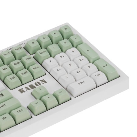 Клавиатура проводная игровая Defender Karon GK-129 RU,белый/зеленый