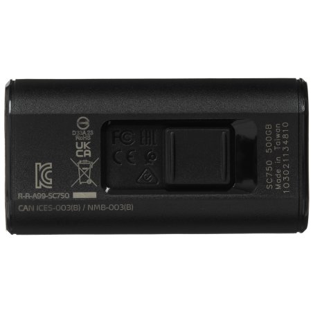 Внешний SSD ADATA SC750, 500 Gb, USB 3.2 Gen 2 Type-C, R/W 1050/1000, черный