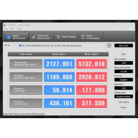Накопитель SSD Kingston NV3, 500Gb, M.2 2280, PCIe 4.0 x4, NVMe, R/W 5000/3000